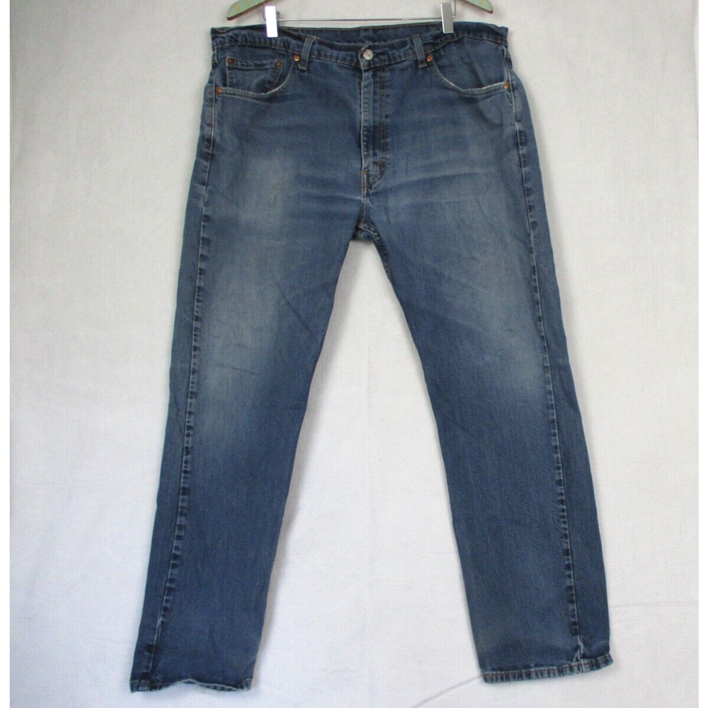 Levis 505 Regular Fit Mens 40x32 (fits 40x31) Straight Leg Medium Wash Broken In